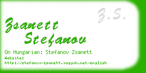 zsanett stefanov business card